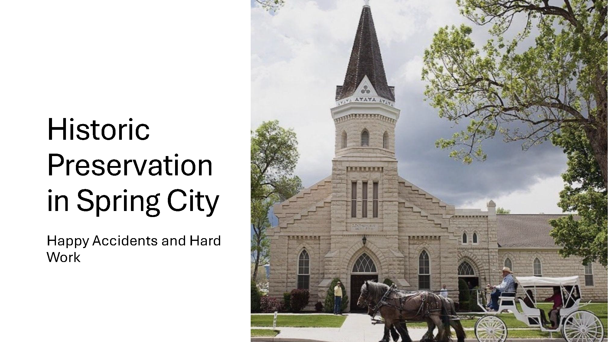 Cover of Spring City Preservation Presentation by Chris Anderson